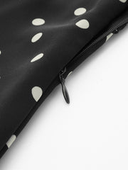 Polka Dot V-Neck Ruffle Dress