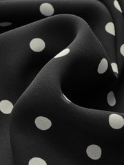 Polka Dot V-Neck Ruffle Dress