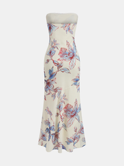 Floral Print Halter Maxi Dress