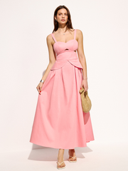 Cotton Cutout Strappy Maxi Dress