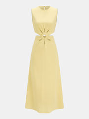 Cutout Waist Sleeveless Maxi Dress