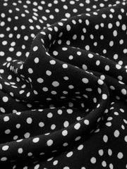 Polka Dot Lace V-Neck Midi Dress