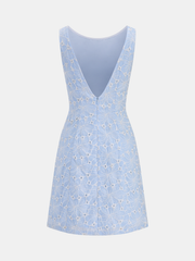 Floral Eyelet Embroidery Sleeveless Dress