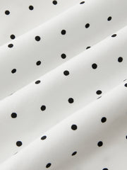 Polka Dot Sleeveless Pleated Maxi Dress