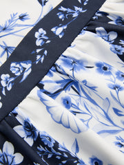 Backless Floral Print Maxi Dress
