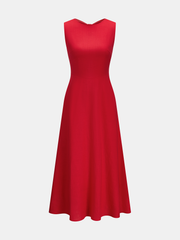 Sleeveless Linen Blend Maxi Dress