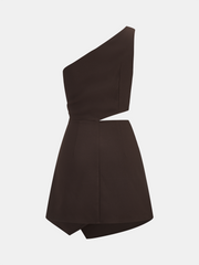One-Shoulder Cutout Mini Dress