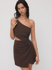 One-Shoulder Cutout Mini Dress