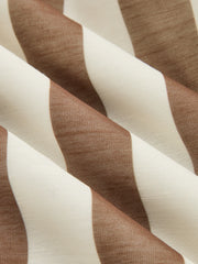 Sleeveless V-Neck Striped Cut-Out Maxi Dress
