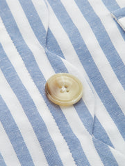 Scallop Trim Striped Sleeveless Mini Dress