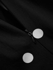Polka Dot Keyhole Neck Sleeveless Cotton Dress