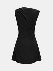 Ruched Metal Detail Bodycon Dress