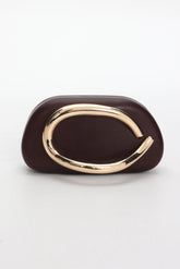 Amarita Gold Handle Clutch Wine
