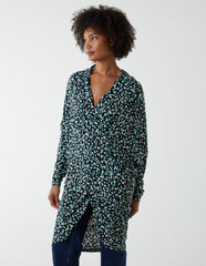 Draped Dip Hem Long Top