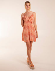 Ruffle Wrap Front Cami Mini Dress