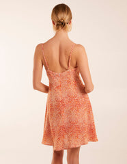 Ruffle Wrap Front Cami Mini Dress