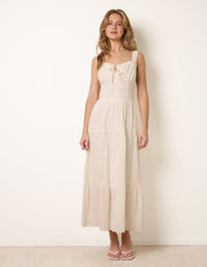 Broderie Button Down Maxi Dress