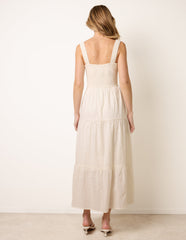 Broderie Button Down Maxi Dress