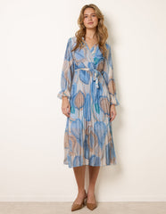 Crossover Pleated Dress