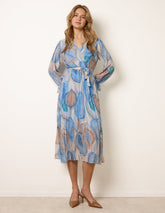 Crossover Pleated Dress