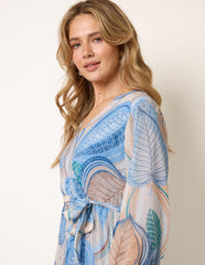 Crossover Pleated Dress
