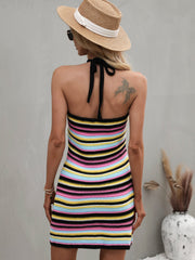 SHIELA KNIT MINI DRESS - BLACK