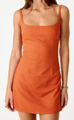 Jessie Mini Dress (Tangerine)