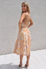 Lucianna Midi Dress - Sunrise Print