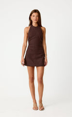 Oasis Mini Dress (Chocolate)