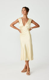 Social Midi Dress (Lemon)