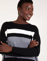 Multi Stripe Colour Block Jumper