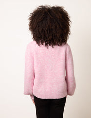 Gold Tone Flower Embossed Button Cardigan