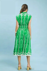 Umgee Sleeveless Smocked Midi Dress