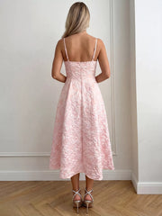 Textured A-Line Midi Dress