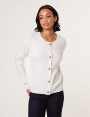 Gold Flower Buttons Cardigan