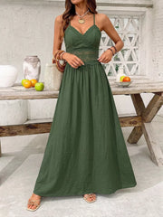 Lace Trim Spaghetti Strap Maxi Dress