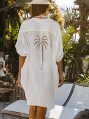 Relaxed Fit Button-Down Shirt Dress