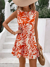 Ruffle Hem Sleeveless Mini Dress