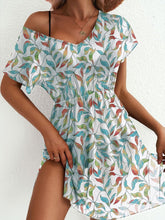 Printed Short Sleeve Mini Dress