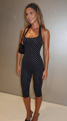 Monroe Polka Dot Jumpsuit - Black