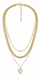 Eva Beaded Chain Choker Necklace - Gold