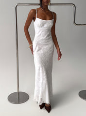 Avienna Maxi Dress White Burnout