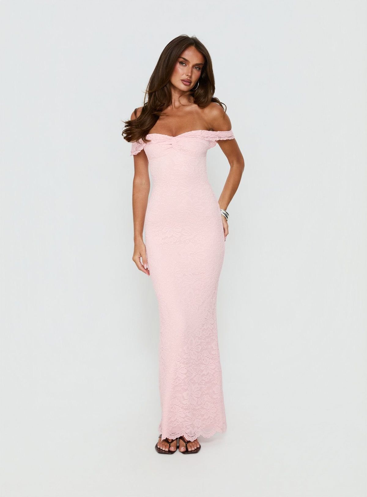 Anabeila Strapless Maxi Dress Pink