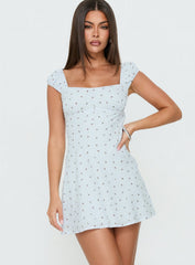 Fenrir Ruched Mini Dress Multi Floral