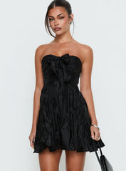 Loulani Strapless Mini Dress Black