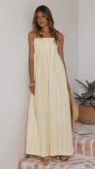 Pippa Maxi Dress - Yellow Stripe