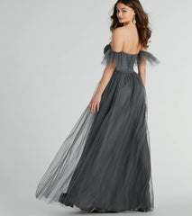 Lennyn Off-The-Shoulder A-Line Tulle Formal Dress