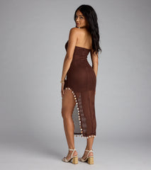 Dinner By The Sea Tube Crochet Midi Dress