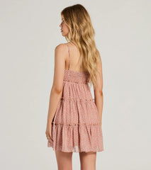 Sweetest Look Ditsy Floral Chiffon Babydoll Dress