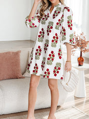 Floral Print Casual Mini Dress